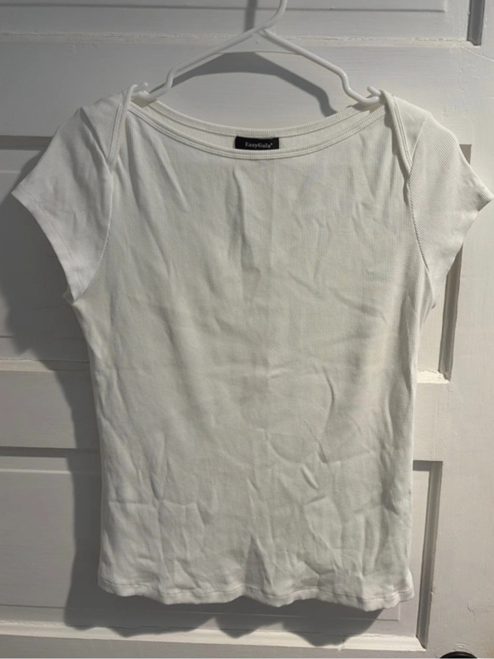 Boatneck White Shirt